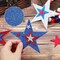 224 Pieces Red White Blue Glitter Stars Patriotic Foam Stickers 4th of July Decorations Christmas Kid's Arts Craft